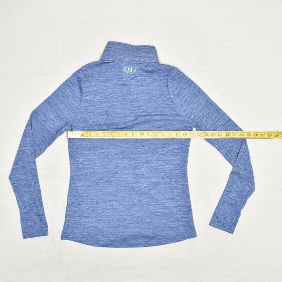Under Armour Women's 1/4 Zip Pullover Polyester Blue Size M Loose Heatgear - Picture 4 of 8